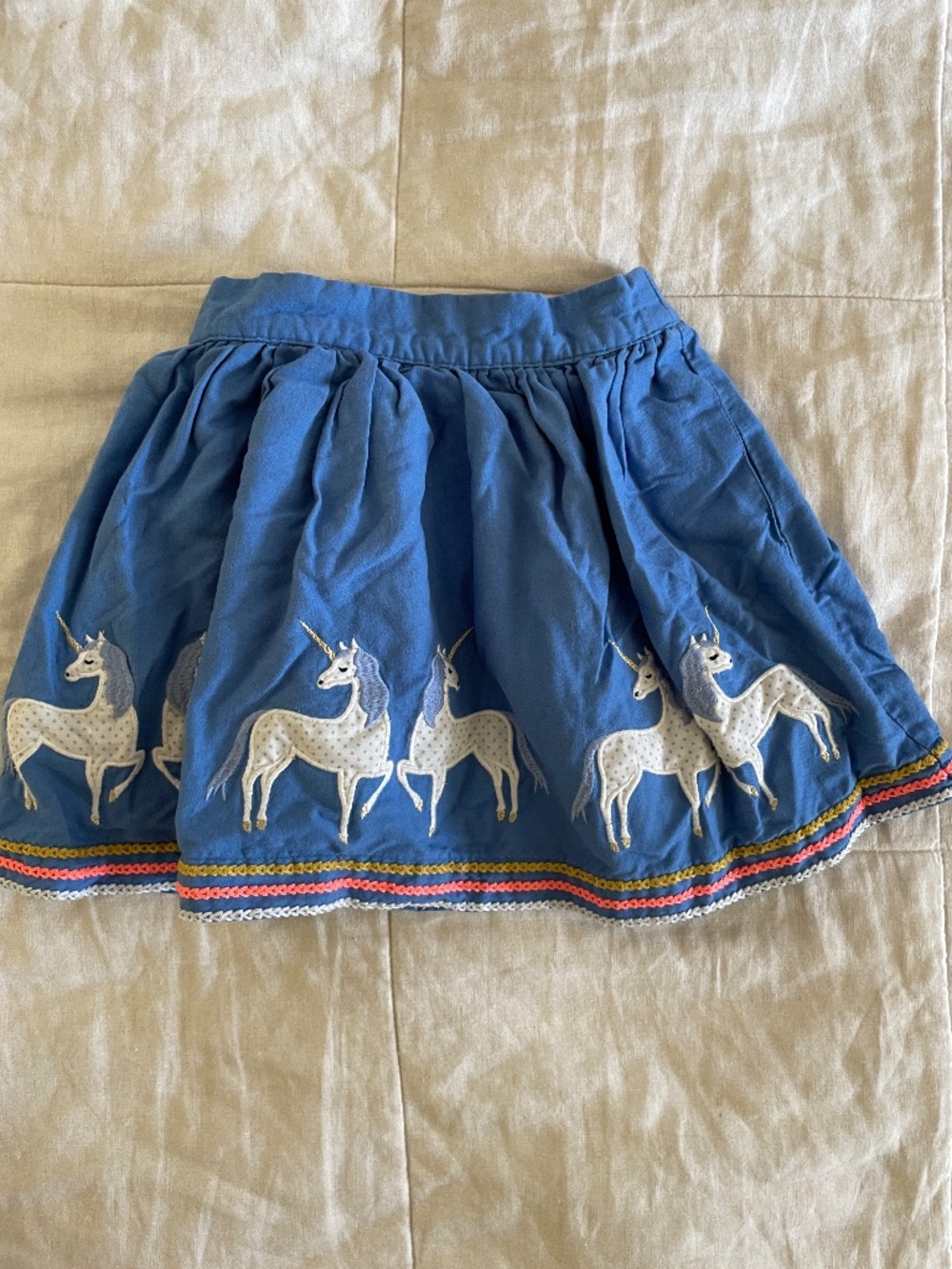 Mini Boden Unicorn Skirt size 6-7y
